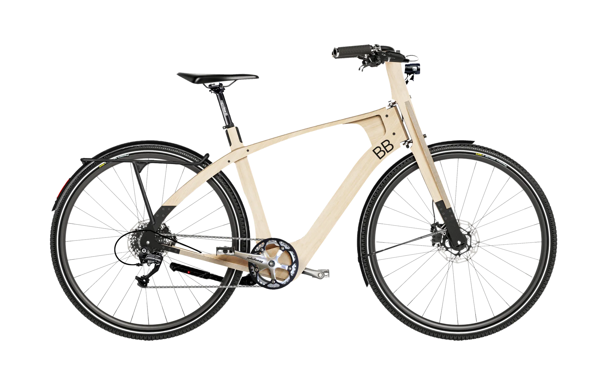 Vélo en bois Modèle Vélotaf équipé