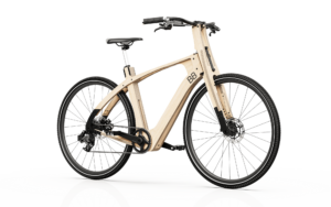 Bicyclette en bois vue 3 quart